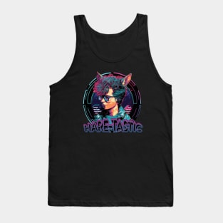 Synthwave Hair Stylist - Hare-Tastic Punk Girl Tank Top